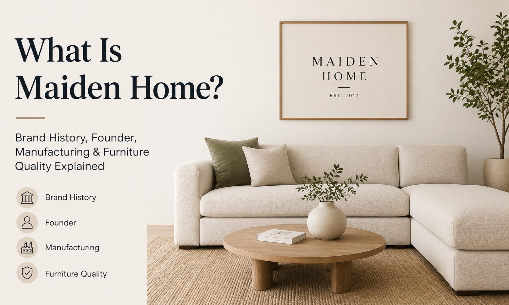What Is Maiden Home? Brand History, Founder, Manufacturing & Furniture Quality Explained