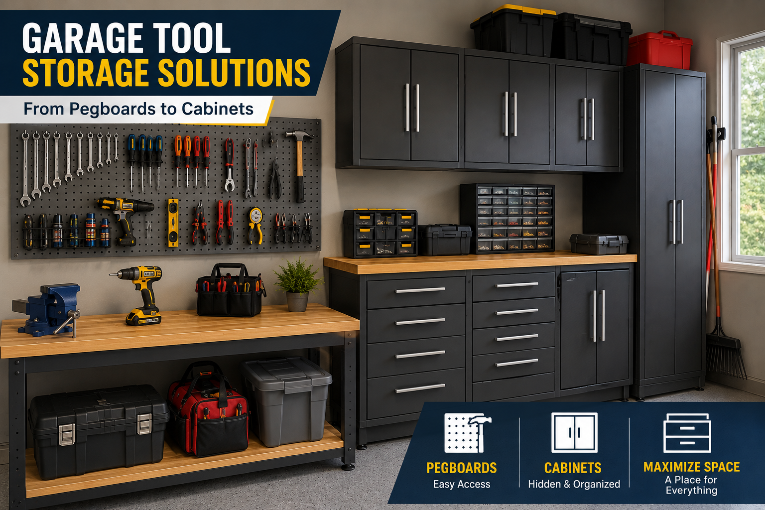 Garage Tool Storage Solutions: From Pegboards to Cabinets